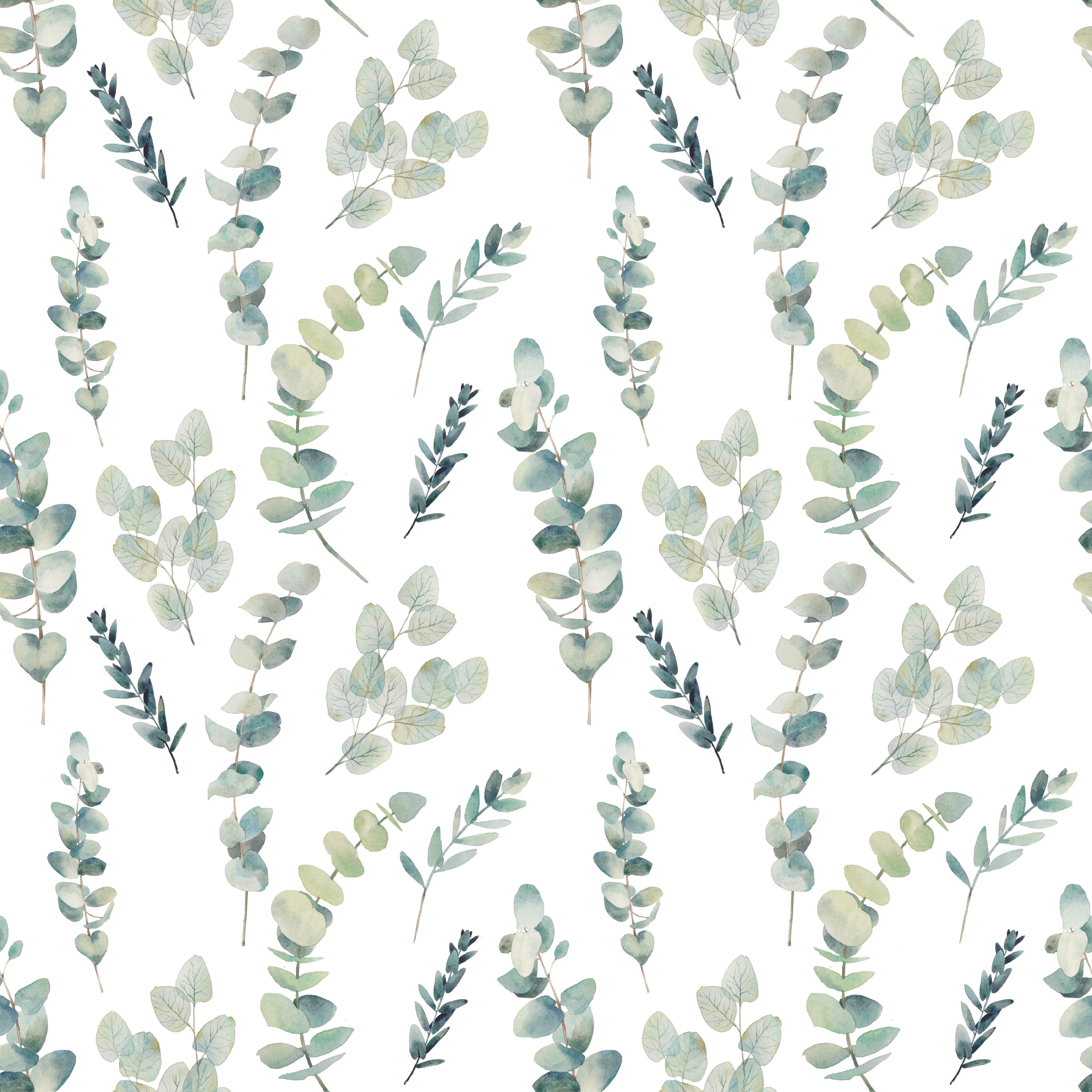 Lark Floral Peel and Stick Wallpaper in Sage-Green and Blue-Grey