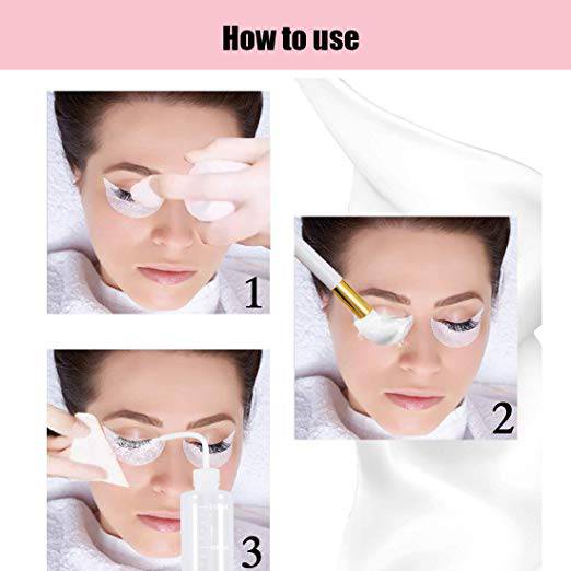 Lash Shampoo & Nose Pore Deep Cleaning Brush Set - Pink & Gold