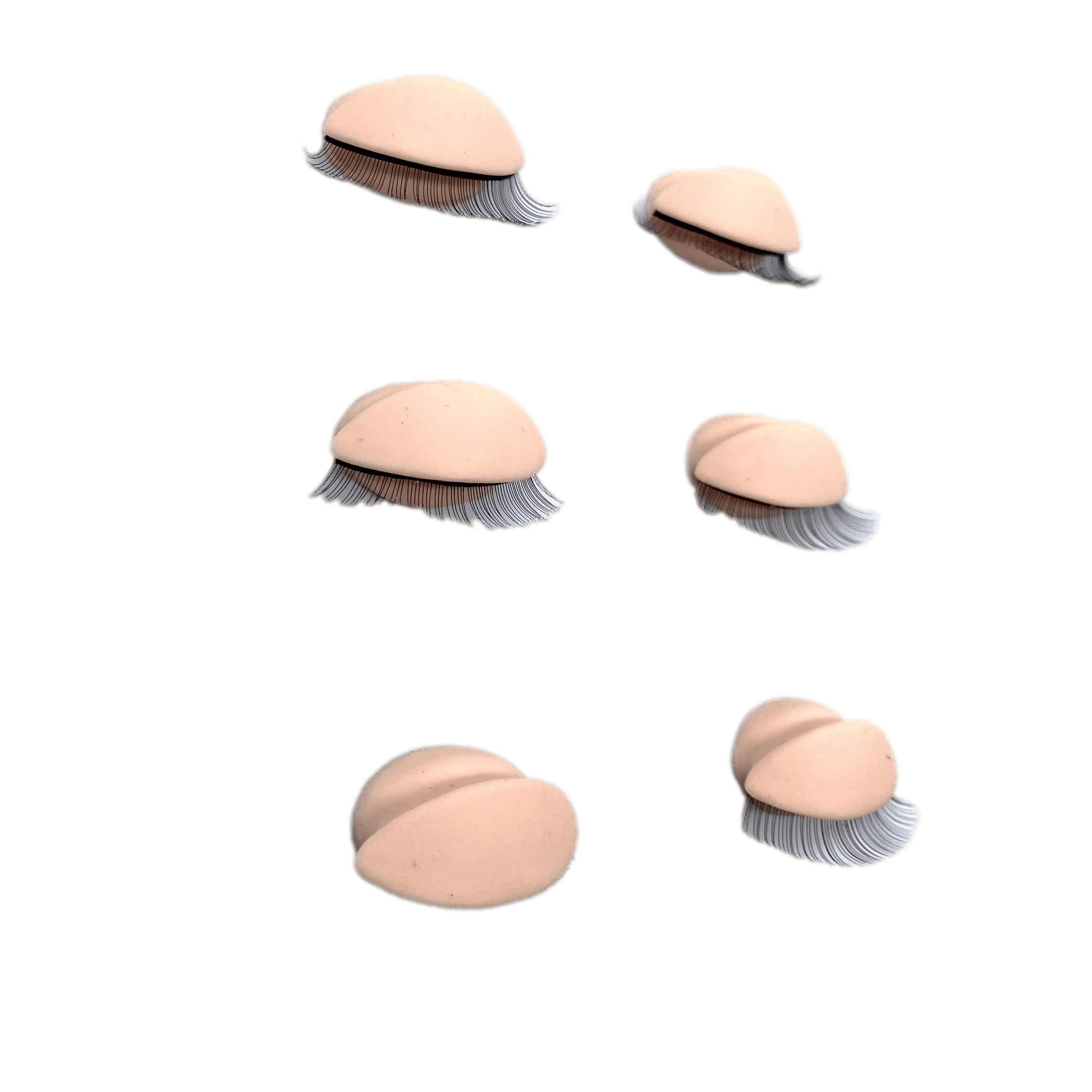 Replacement Eyes for Lash Mannequin Training Head, 3 Pairs