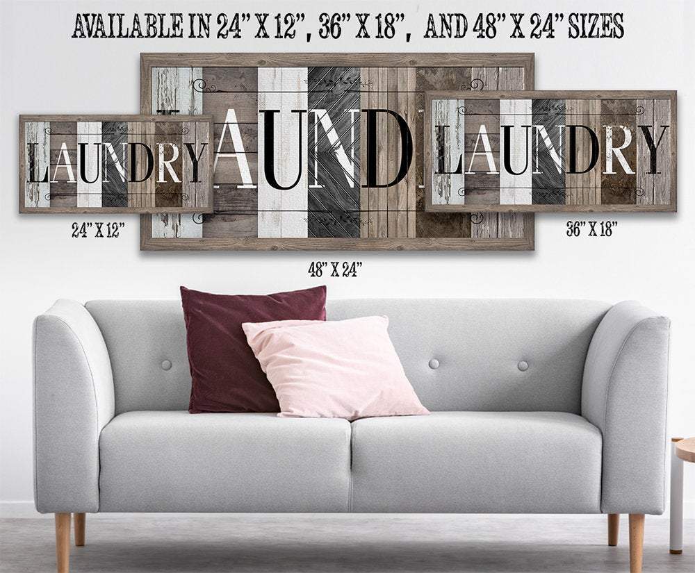 Laundry in Multi Pattern - Canvas