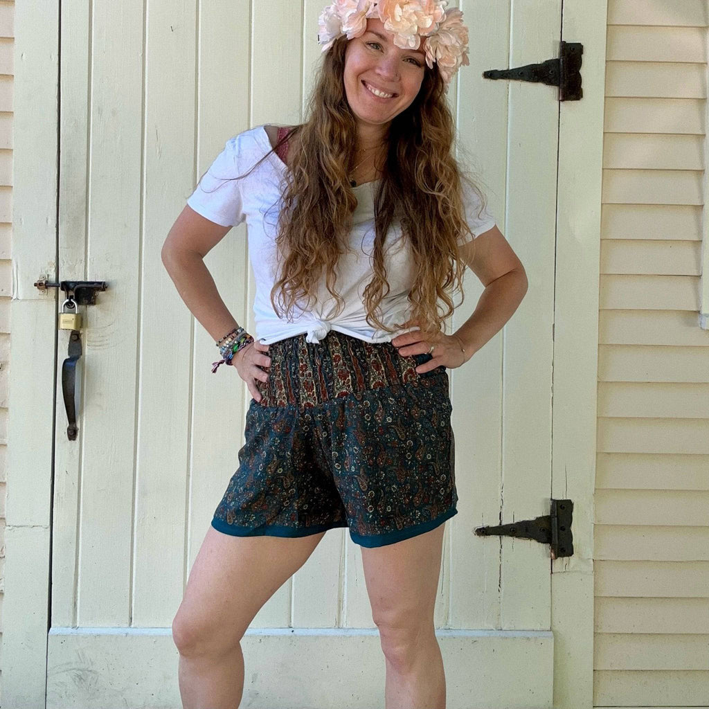 Laurel Canyon Lounge Shorts - Bohemian Inspired Jogger Shorts