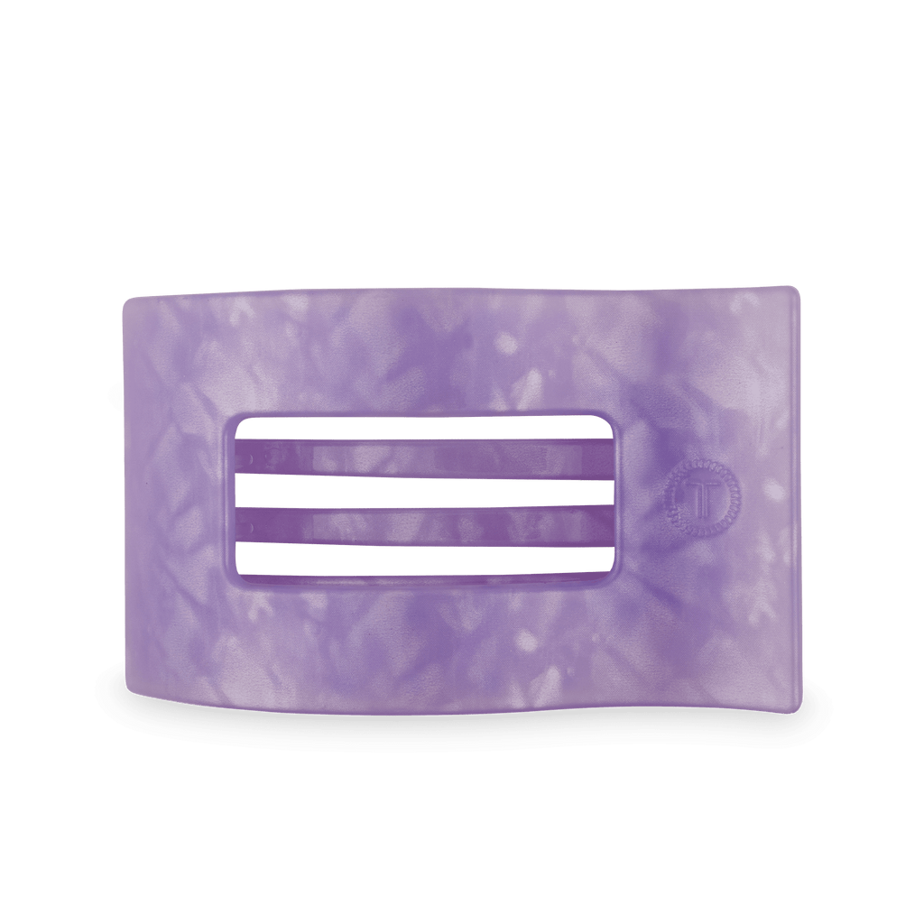 Large Lavender Mist flat rectangle hair clip for updos