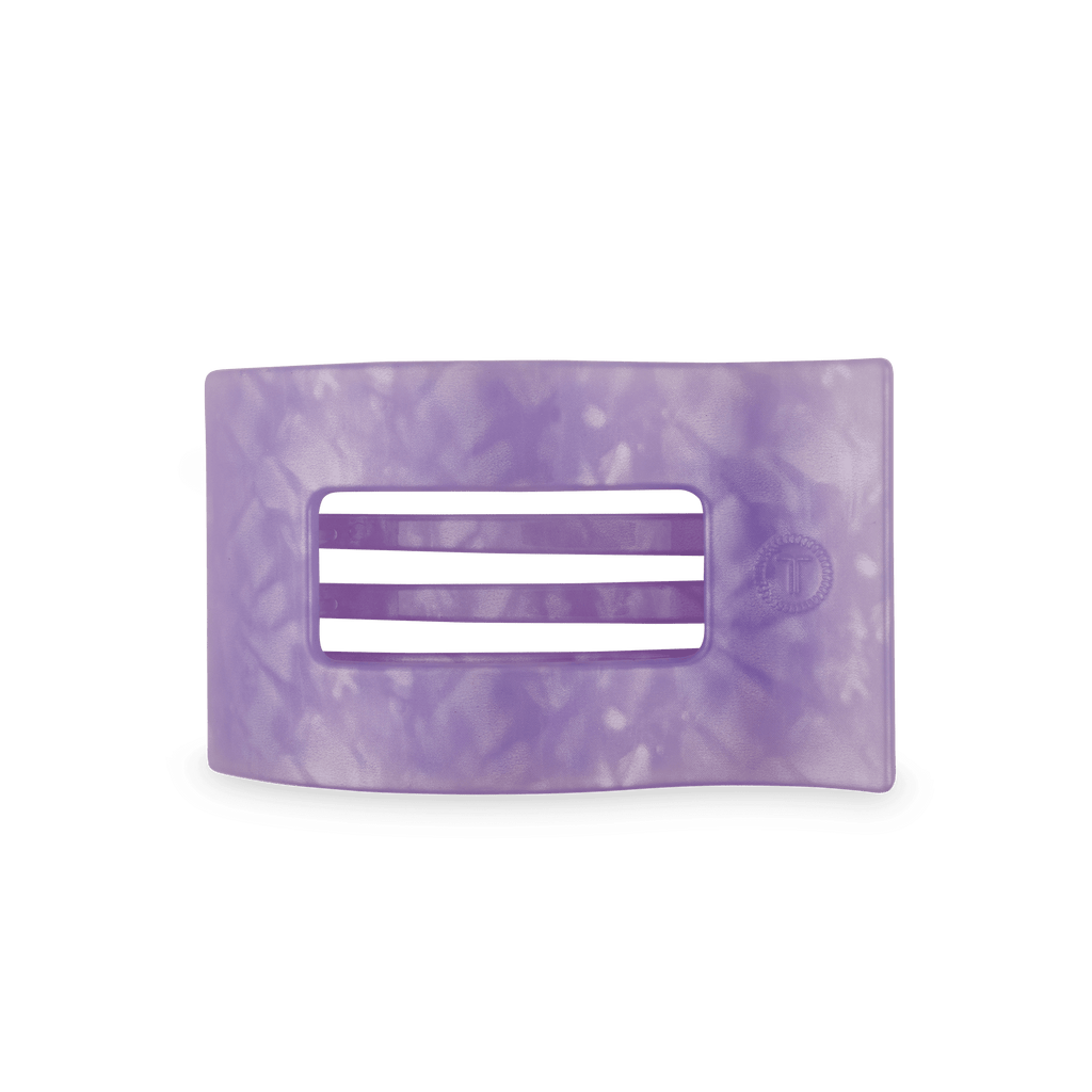 Lavender Mist medium flat rectangular hair clip in soft purple
