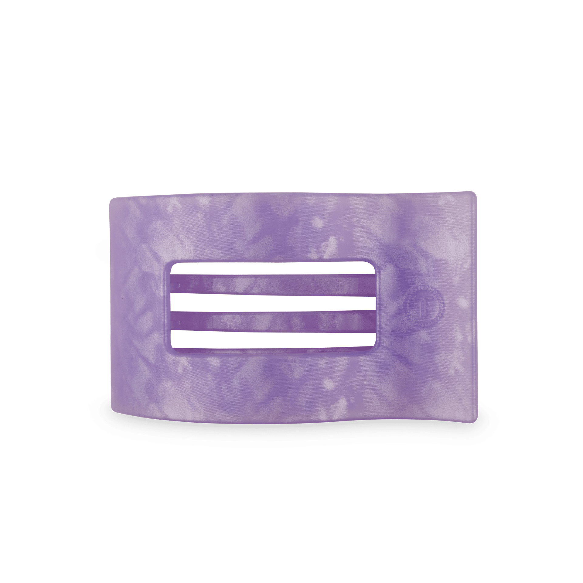 Lavender Mist medium flat rectangular hair clip in soft purple