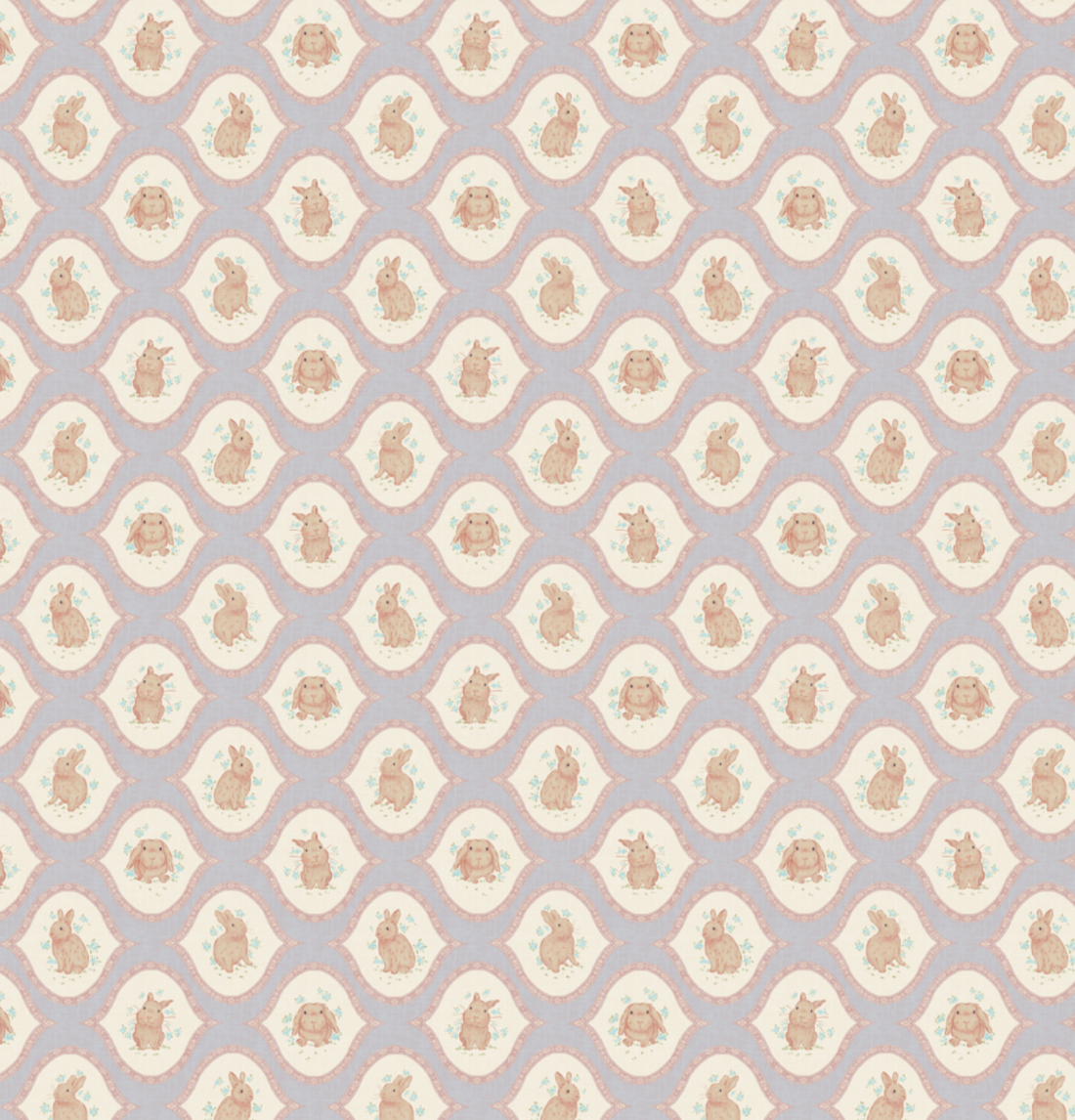 Poppie Whimsical Removable Wallpaper in Pink, Cream, and Brown