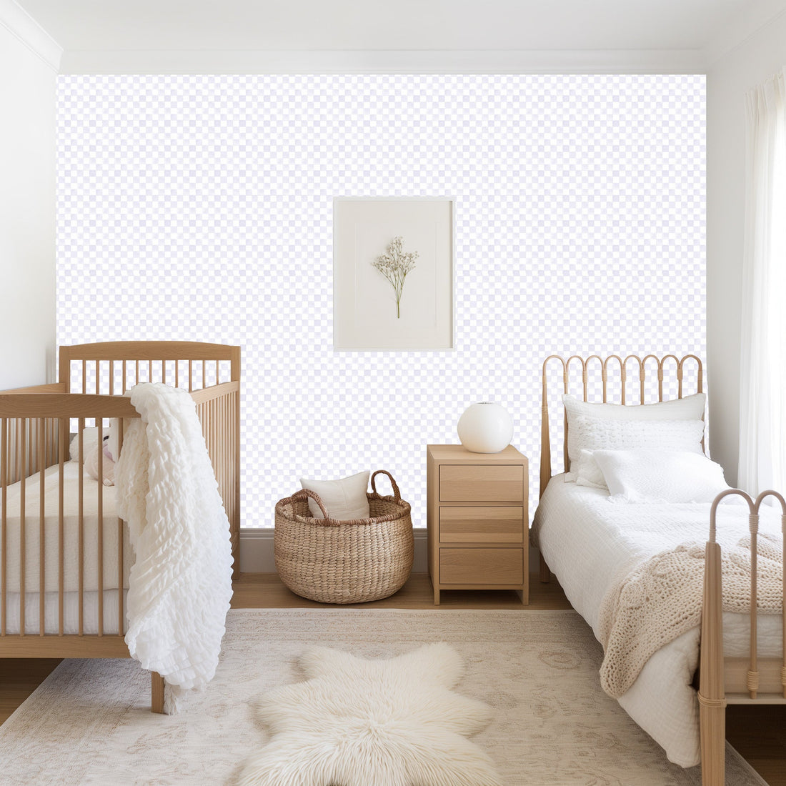 Tuck Geometric Wallpaper, Scandi Nursery Decor
