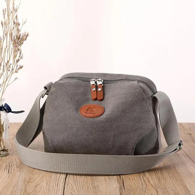 Minimalist Canvas Crossbody Bag – Casual Utility Shoulder Bag