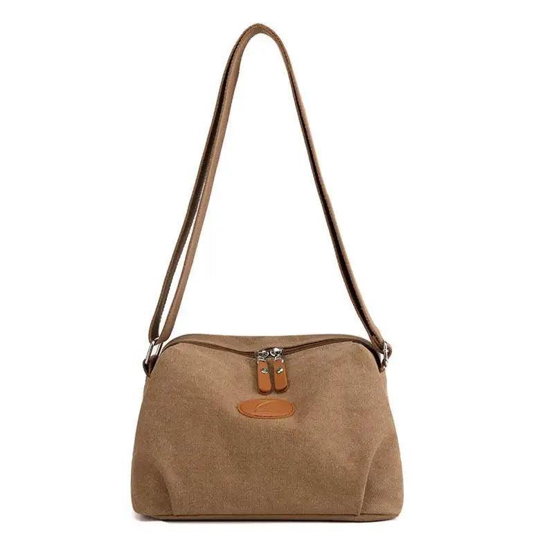 Minimalist Canvas Crossbody Bag – Casual Utility Shoulder Bag