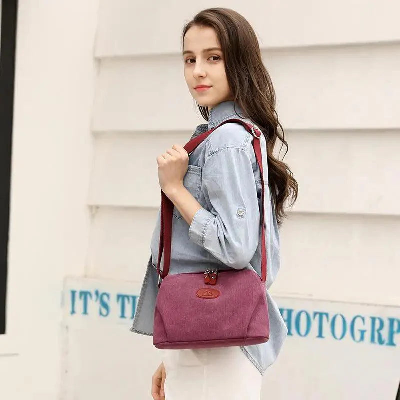 Minimalist Canvas Crossbody Bag – Casual Utility Shoulder Bag