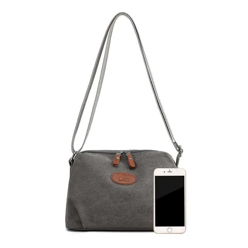 Minimalist Canvas Crossbody Bag – Casual Utility Shoulder Bag