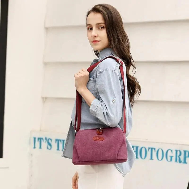 Minimalist Canvas Crossbody Bag – Casual Utility Shoulder Bag
