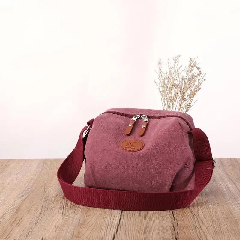 Minimalist Canvas Crossbody Bag – Casual Utility Shoulder Bag