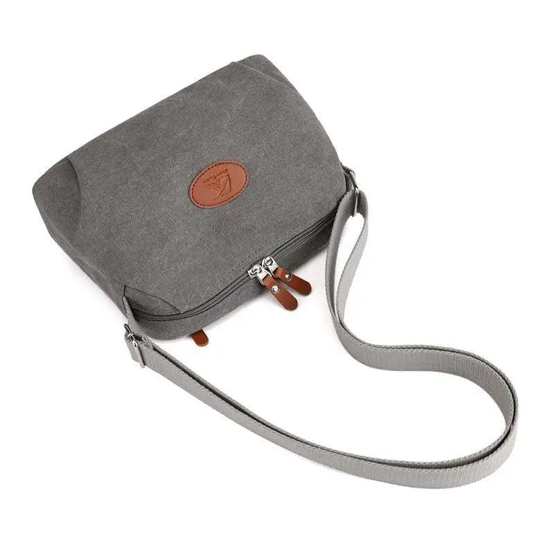 Minimalist Canvas Crossbody Bag – Casual Utility Shoulder Bag