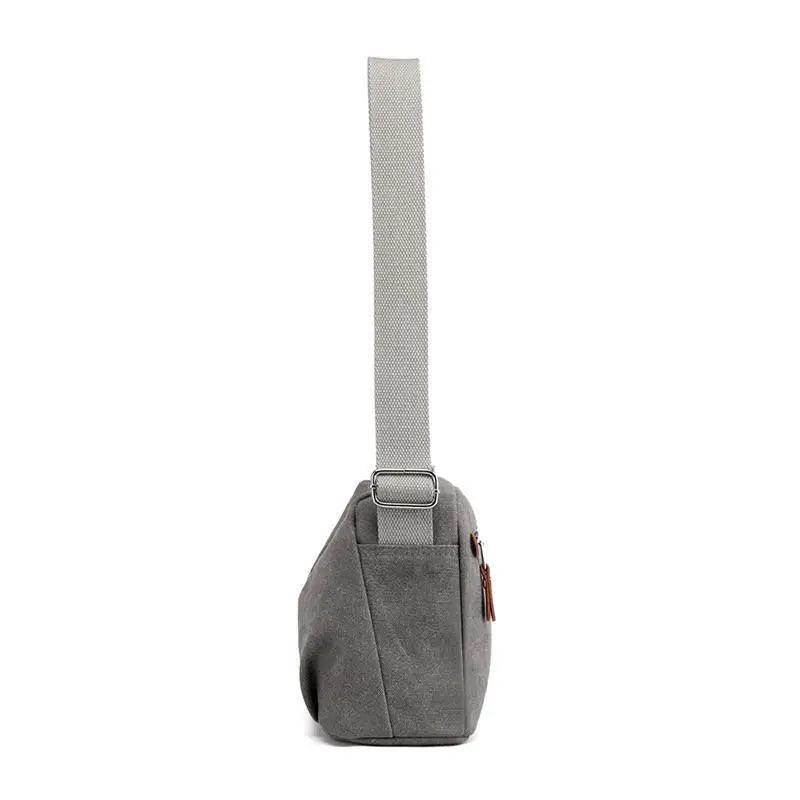 Minimalist Canvas Crossbody Bag – Casual Utility Shoulder Bag
