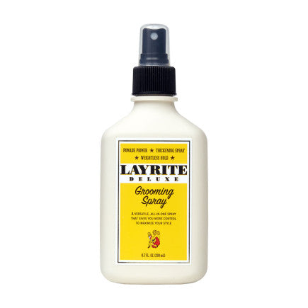 Bottle of Layrite Deluxe Grooming Spray 6.7oz for hair volume and texture