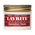 Layrite Deluxe Supershine Cream jar for high shine and all-day hold styling