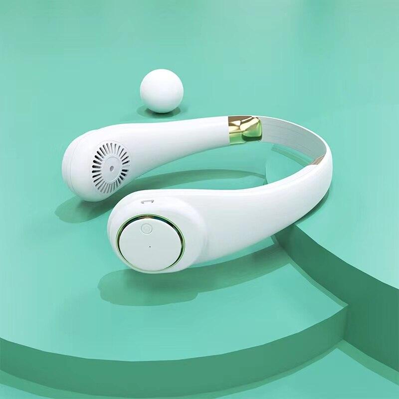 Leafless Portable Neck Fan Rechargeable Wearable Cooling Fan
