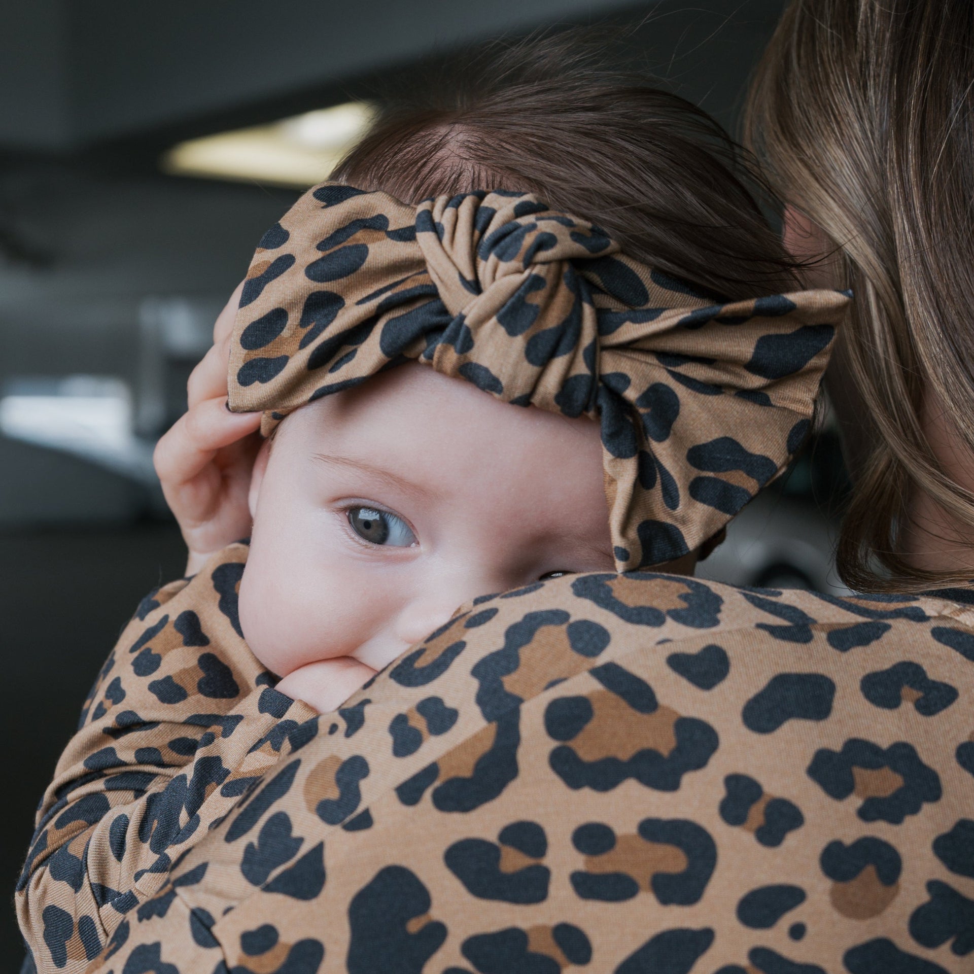 Unisex Leopard Print Bamboo Zip Pajamas for Kids