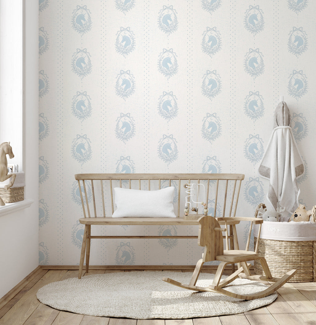 Bluette Whimsical Removable Wallpaper in Blush-Pink & Taupe