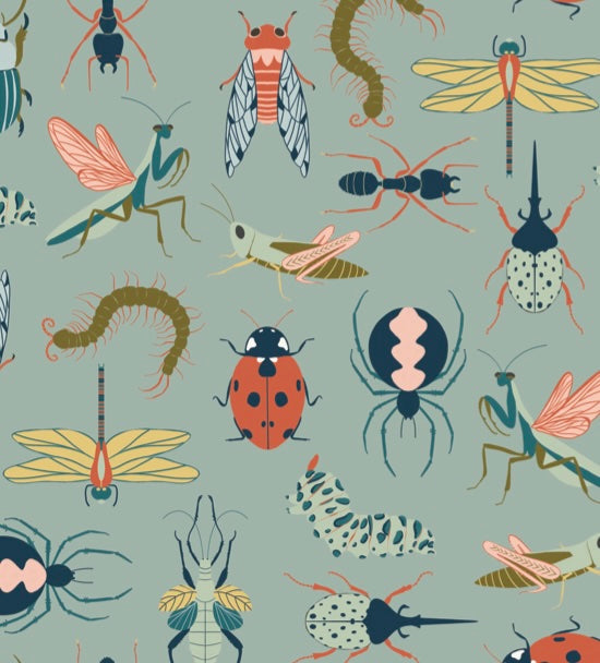 Flick Whimsical Nature-Inspired Removable Wallpaper, Sage Green