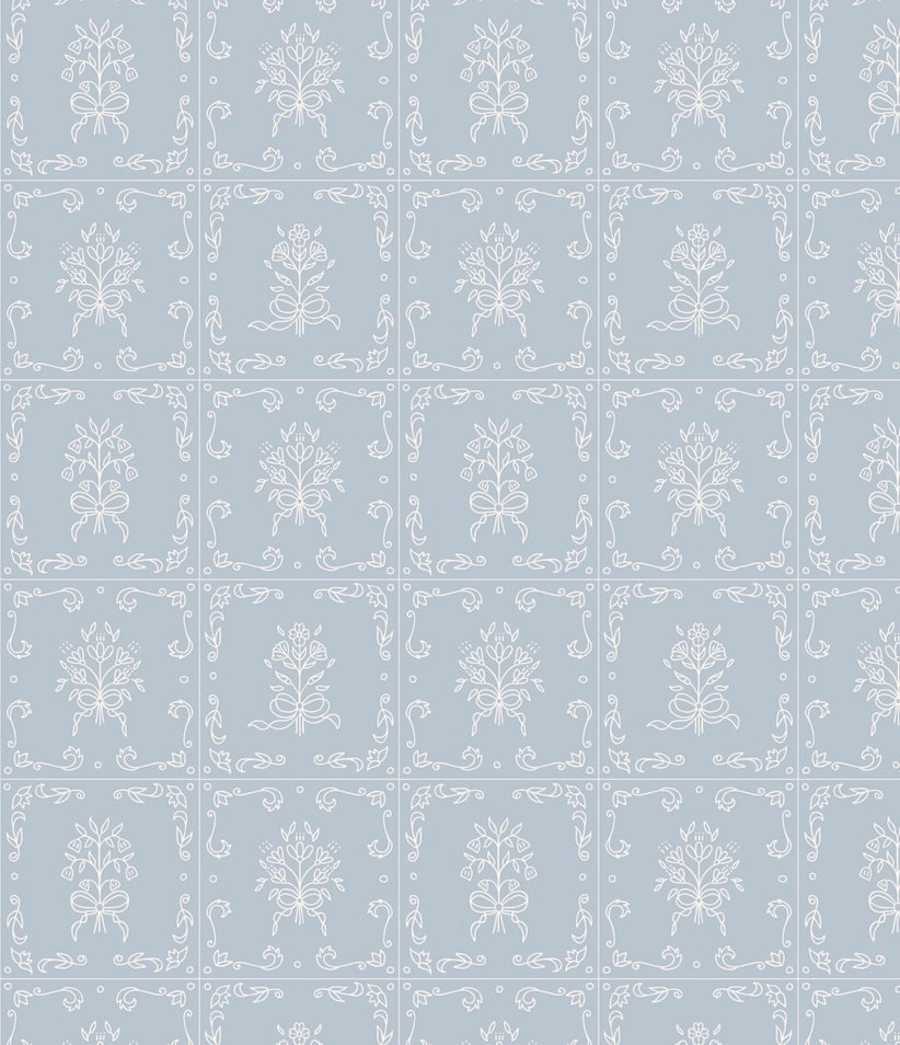 Wrenna Floral Removable Wallpaper in Off-White and Dusty-Rose
