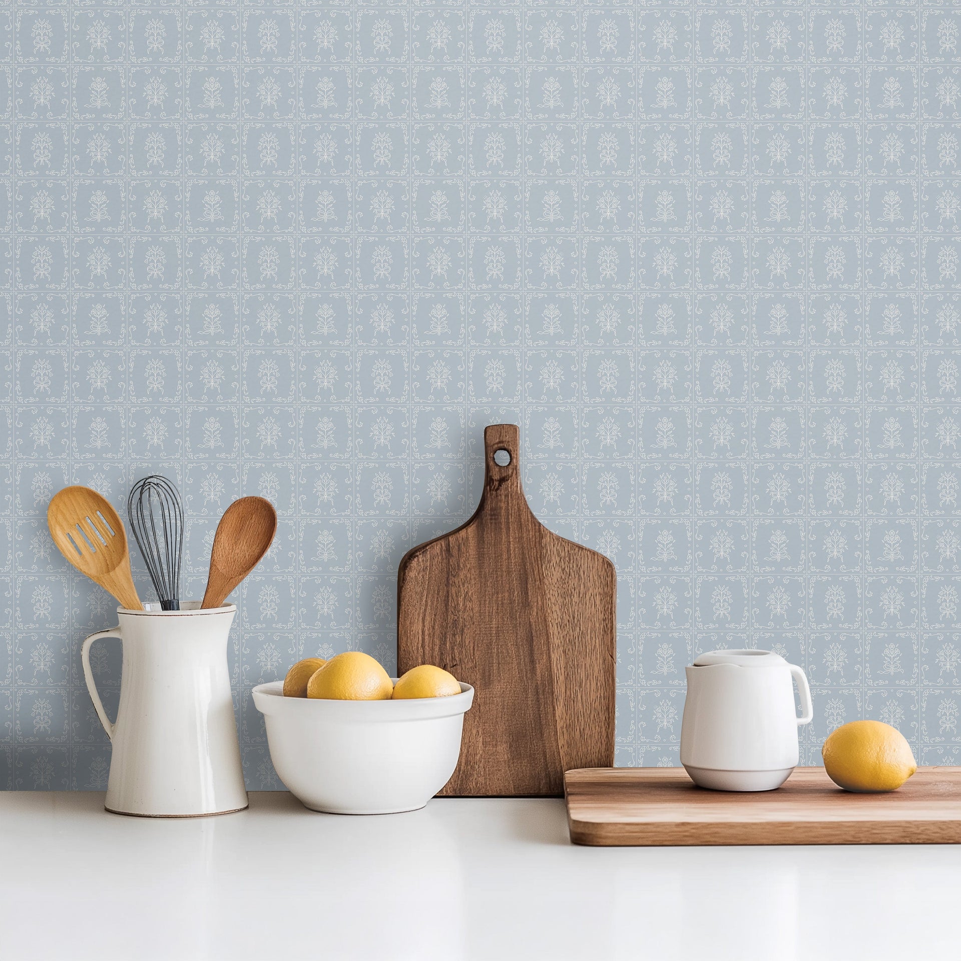 Wrenna Floral Removable Wallpaper in Off-White and Dusty-Rose