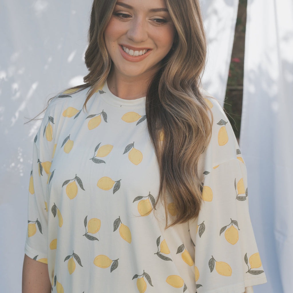 Women's Bamboo Short Set | Lemon