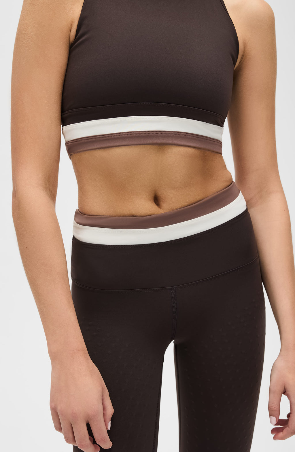 Le Monde High-Waisted Sculpting Leggings in Espresso, White, Blush
