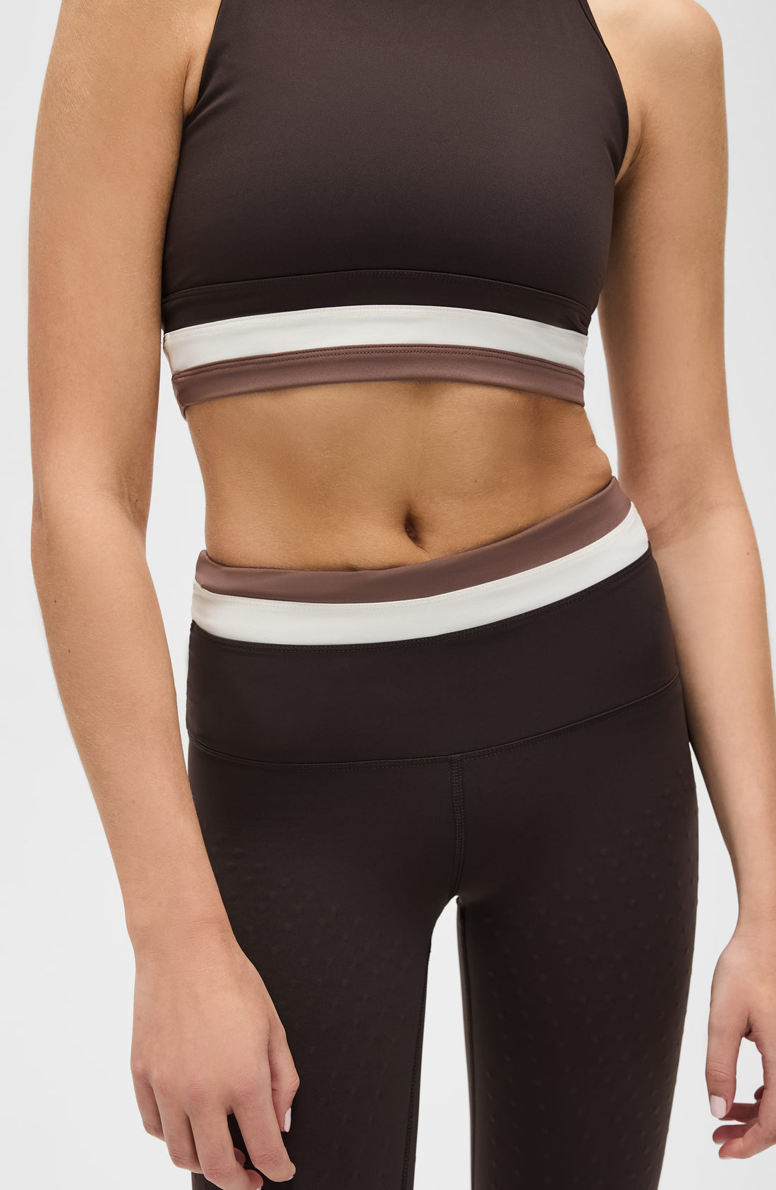 Le Monde High-Waisted Sculpting Leggings in Espresso, White, Blush