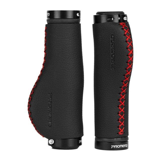 Ergonomic Microfiber Leather Bike Handlebar Grips Aluminum Lock