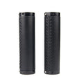 Ergonomic PU Leather Bike Handlebar Grips with Aluminum Lock-on
