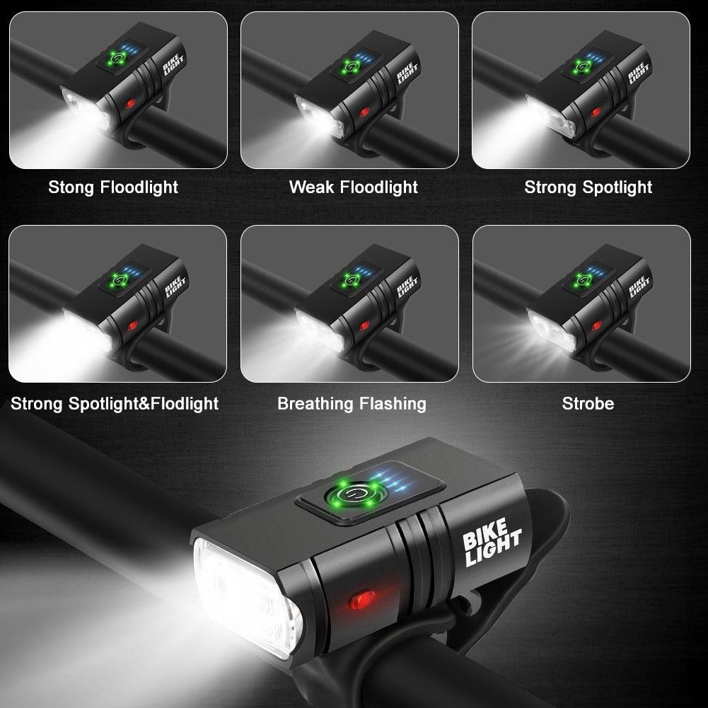 1000 Lumen LED Bike Headlight USB Rechargeable Waterproof Lamp