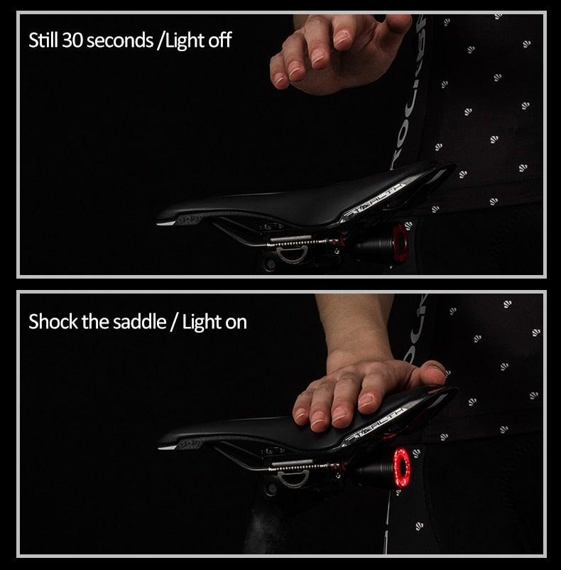 Smart LED Bicycle Taillight with Auto Brake Sensing & USB Charge