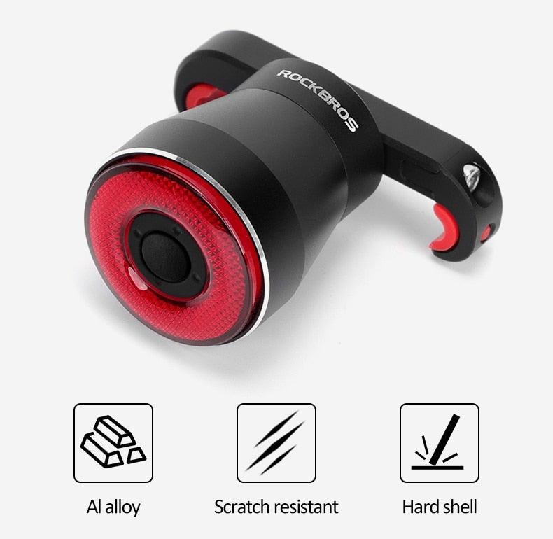 Smart LED Bicycle Taillight with Auto Brake Sensing & USB Charge