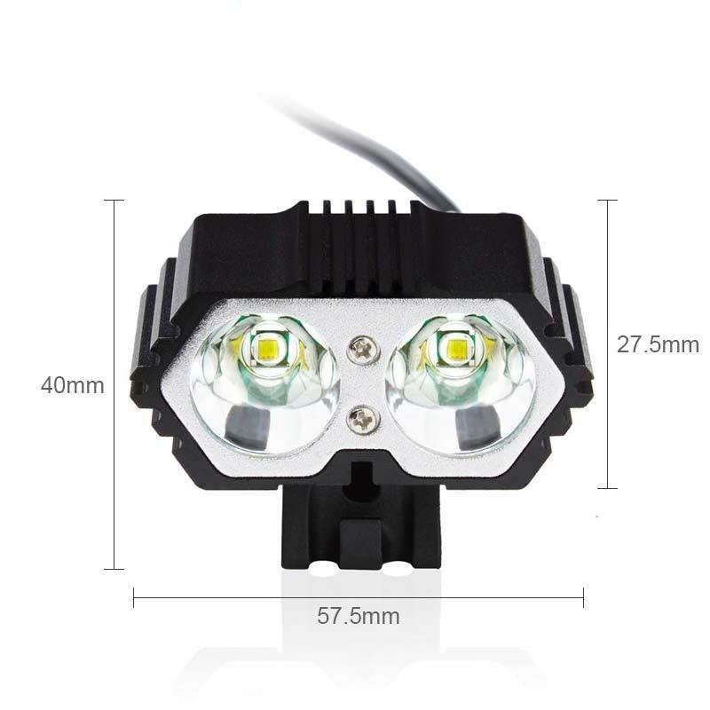 Matte Black Industrial LED Bike Headlight, Rechargeable USB Lamp