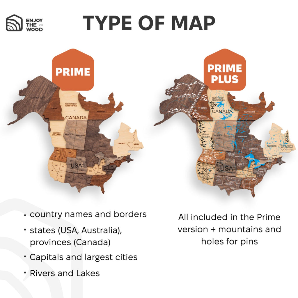 3D LED Wooden World Map Wall Art with Acrylic Background