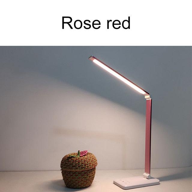 Minimalist Black LED Desk Lamp with 5 Dimmable Levels