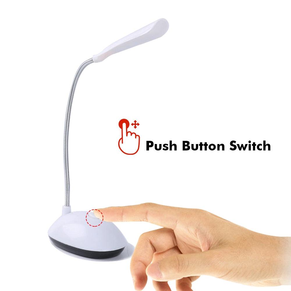 Flexible 360° Rotating Battery-Powered LED Desk Lamp