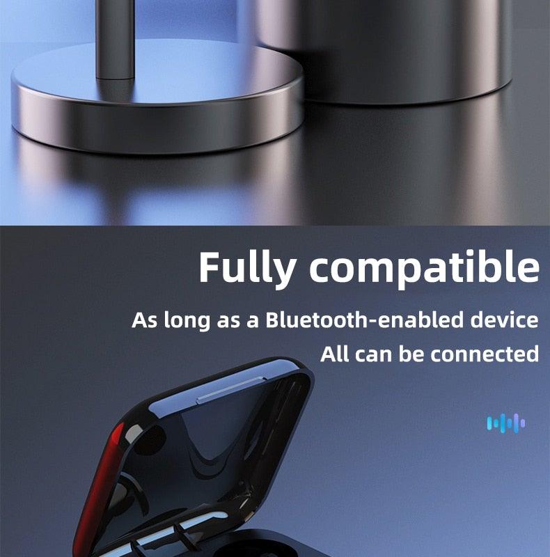 Kids Wireless Bluetooth 5.0 Earbuds with LED Display & Microphone