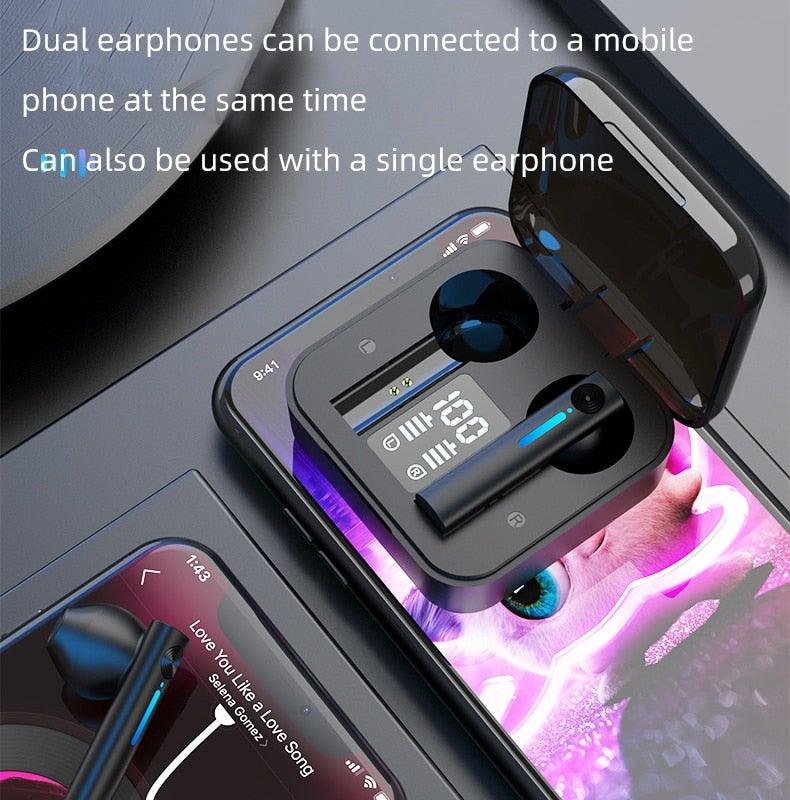 Kids Wireless Bluetooth 5.0 Earbuds with LED Display & Microphone