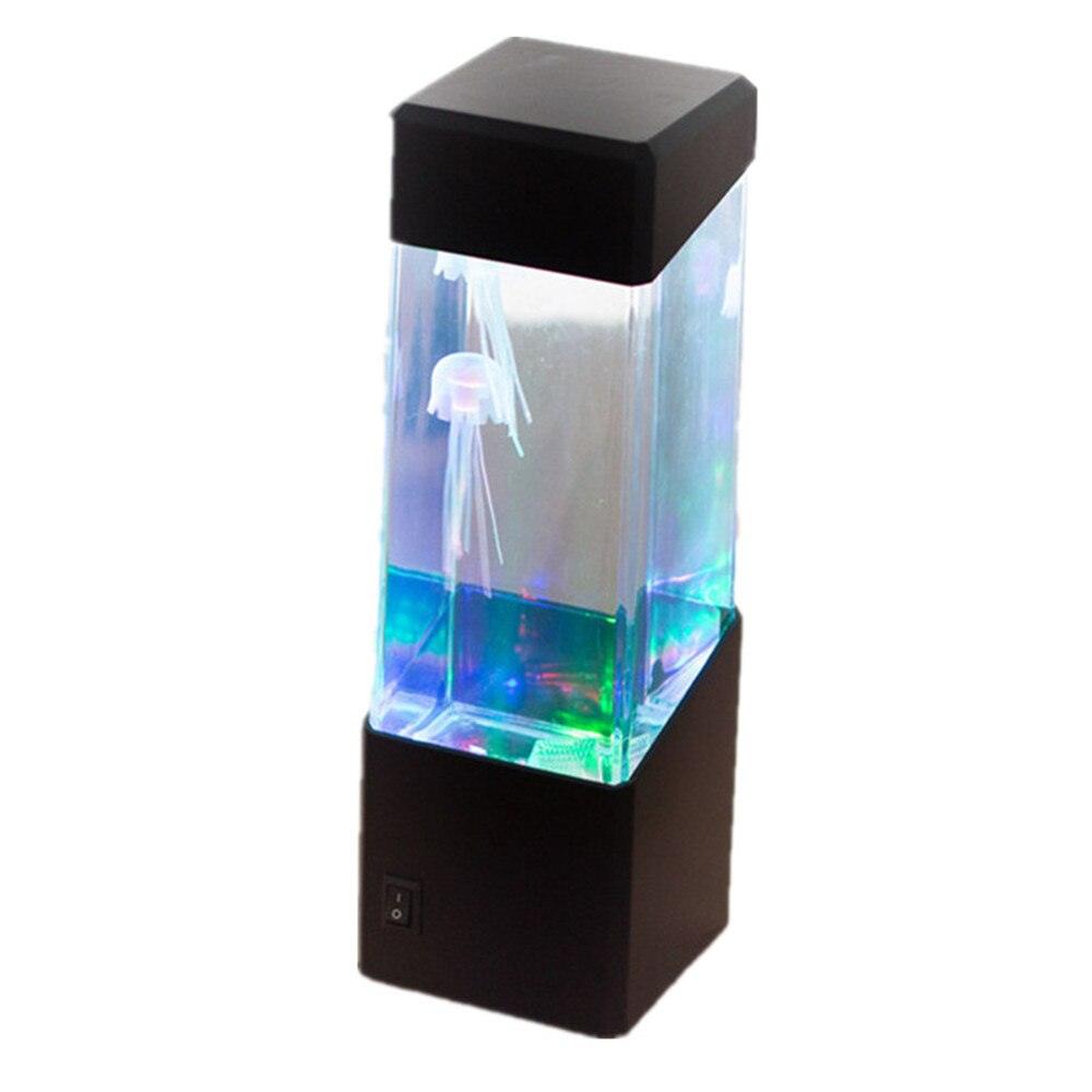 Modern LED Jellyfish Night Light Tank Lava Lamp for Bedroom Decor