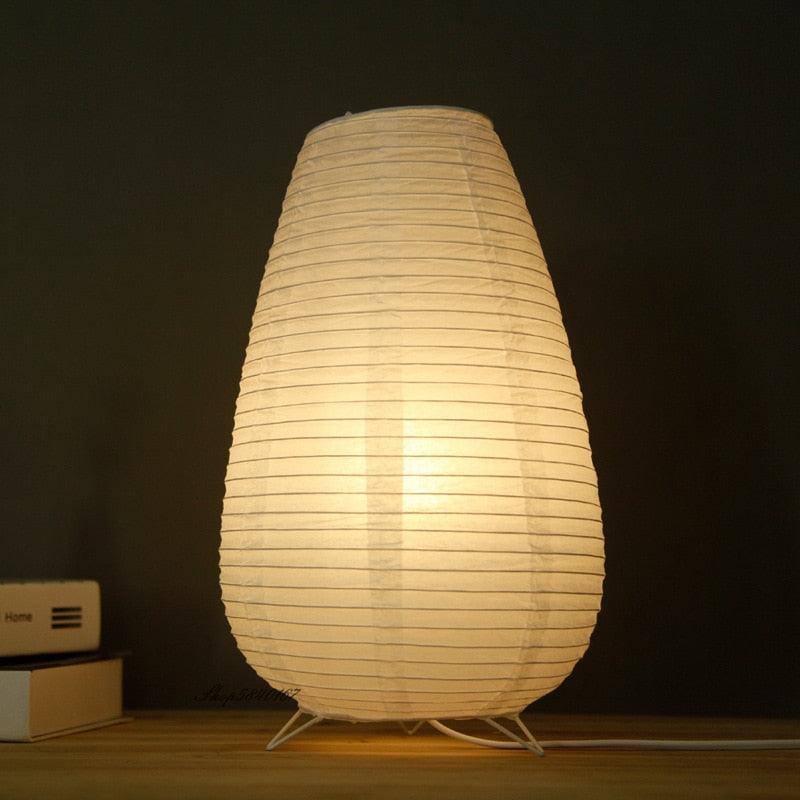 Minimalist Paper Lantern LED Table Lamp for Bedside Art Decor