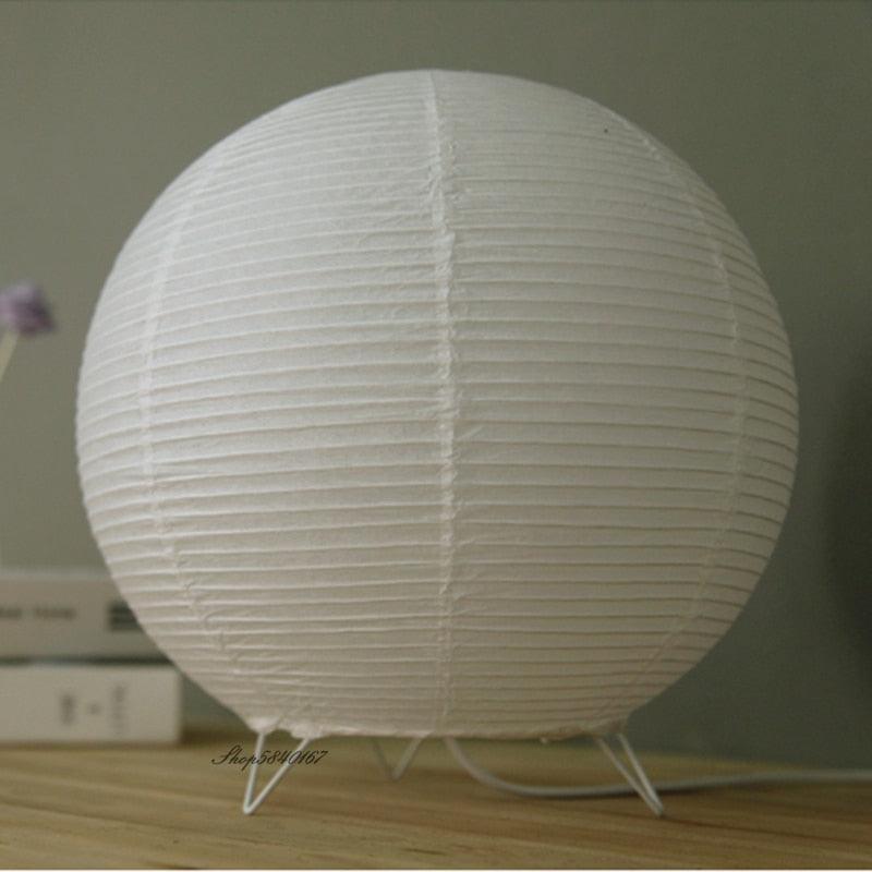 Minimalist Paper Lantern LED Table Lamp for Bedside Art Decor