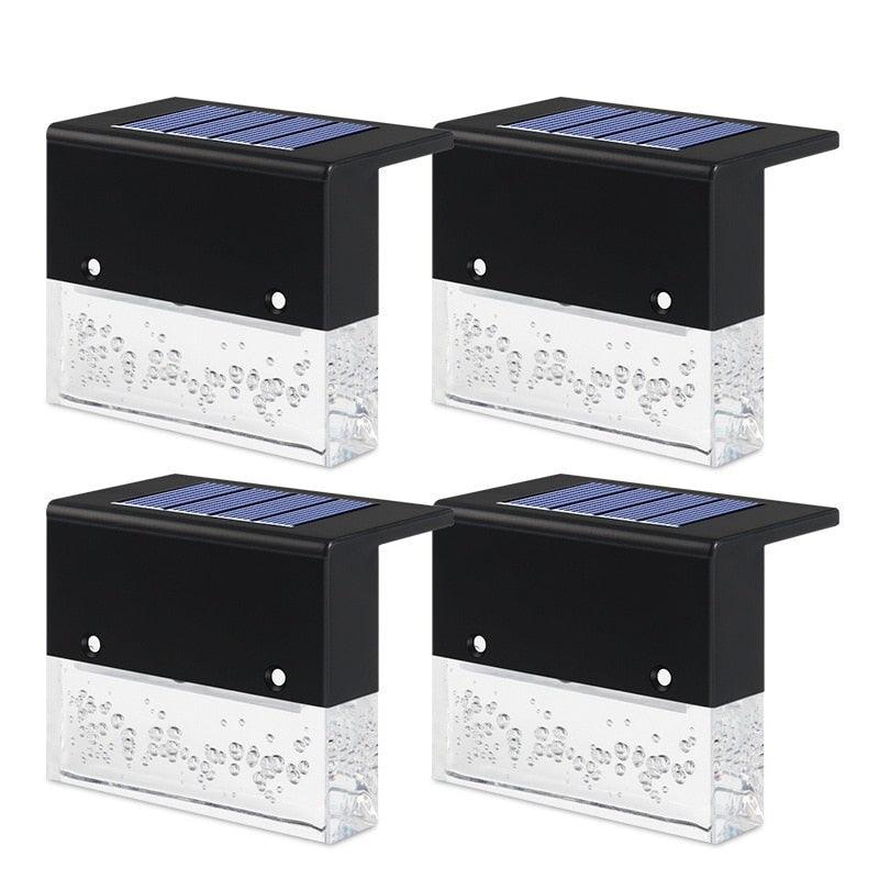 Modern LED Solar Fence Light for Outdoor Garden and Patio Decor