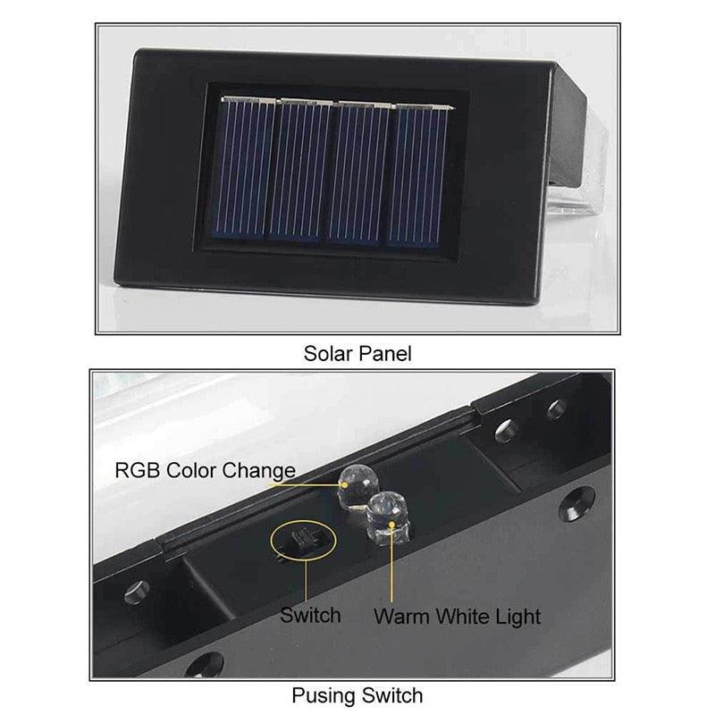 Modern LED Solar Fence Light for Outdoor Garden and Patio Decor