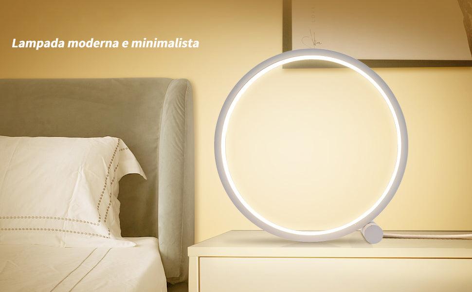 Minimalist Round LED Table Lamp - Dimmable Acrylic Bedside Light