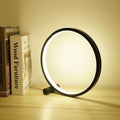 Minimalist Round LED Table Lamp - Dimmable Acrylic Bedside Light