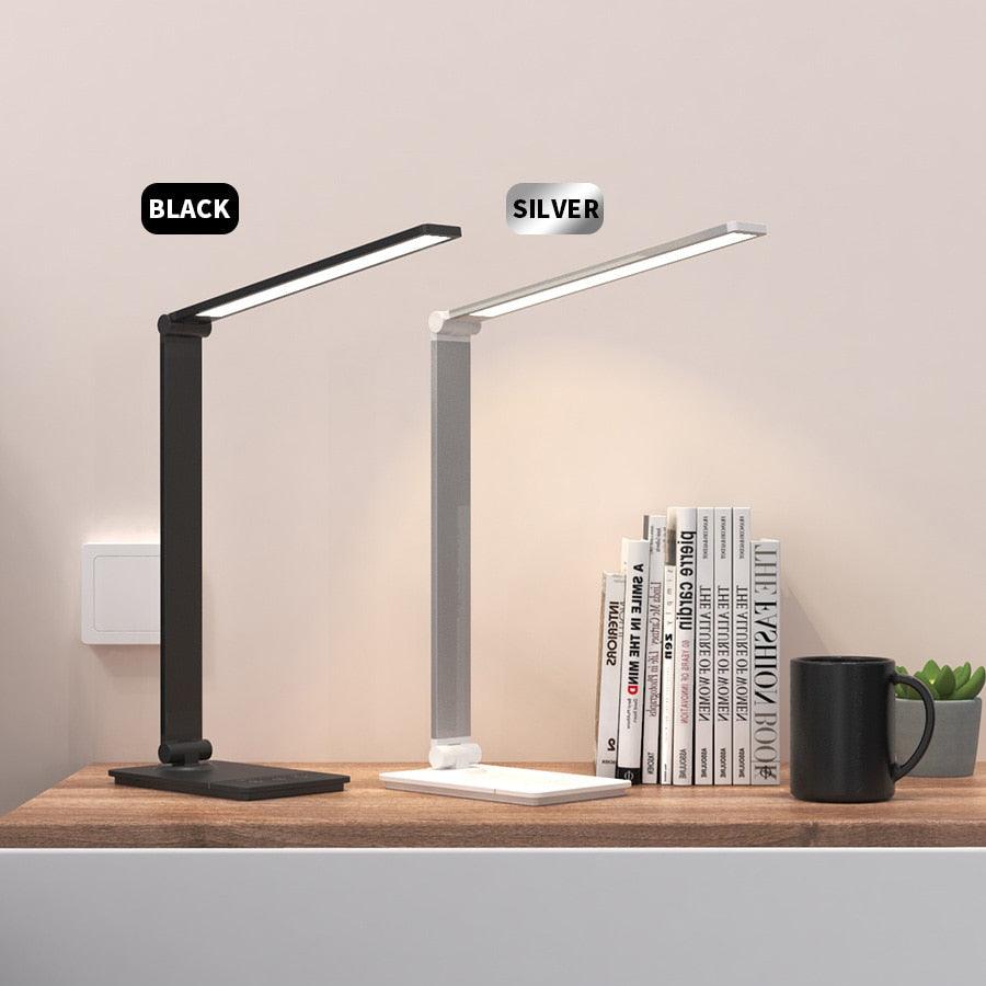 Foldable LED Desk Lamp with Stepless Dimmable Touch Control