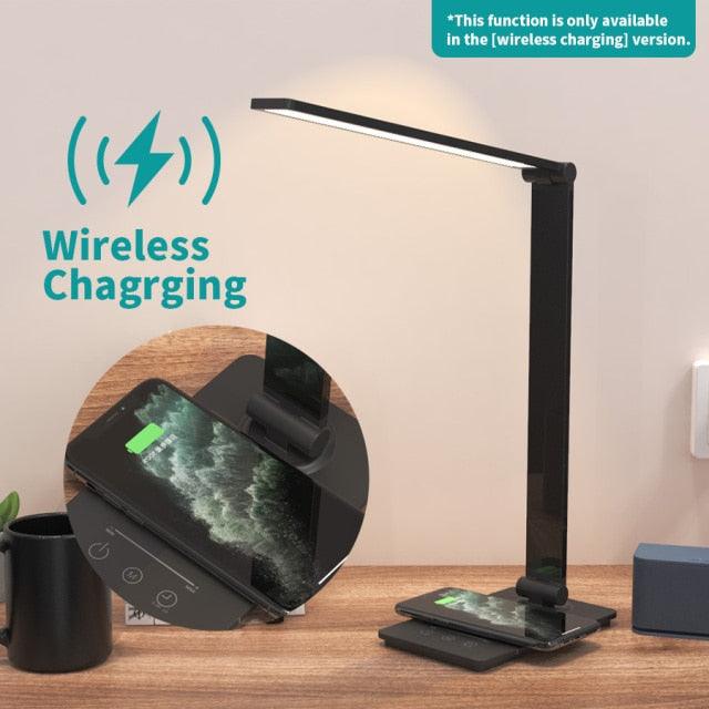 Foldable LED Desk Lamp with Stepless Dimmable Touch Control