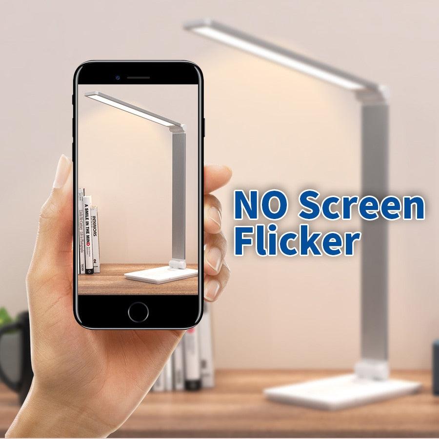 Foldable LED Desk Lamp with Stepless Dimmable Touch Control